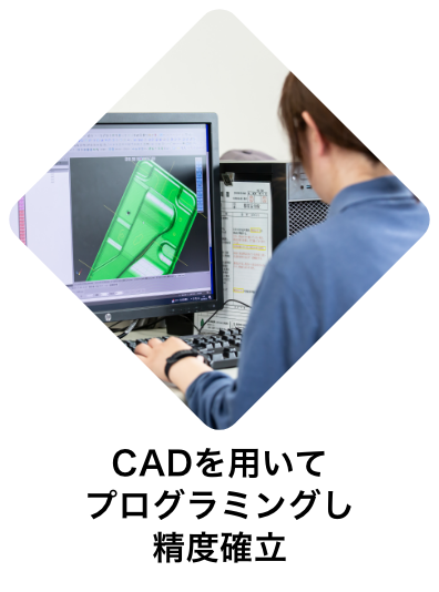 CADを用いてプログラミングし精度確立